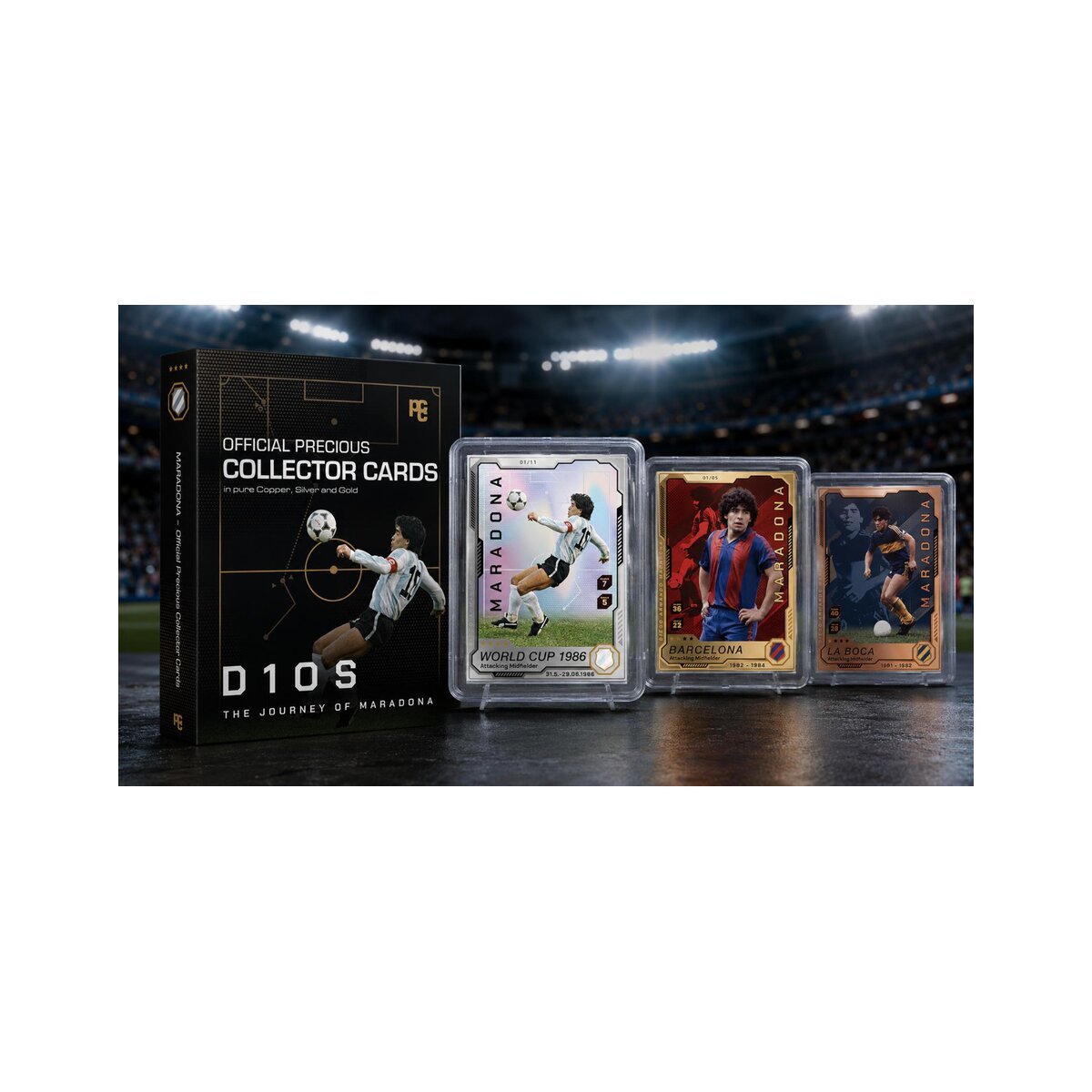 PCCards Maradona Edelmetall-Karte – mögliche Kartenvariante