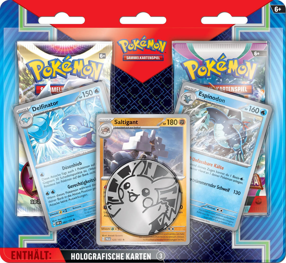 Pokémon Sammelkartenspiel: Aufgewerteter 2-Pack Blister 2024 (Saltigant) – Deutsch