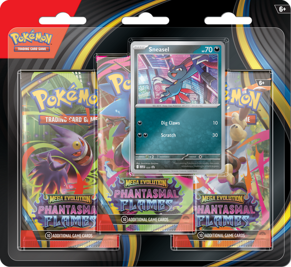 Pokemon Mega Evolution Phantasmal Flames 3 Pack Blister Englisch