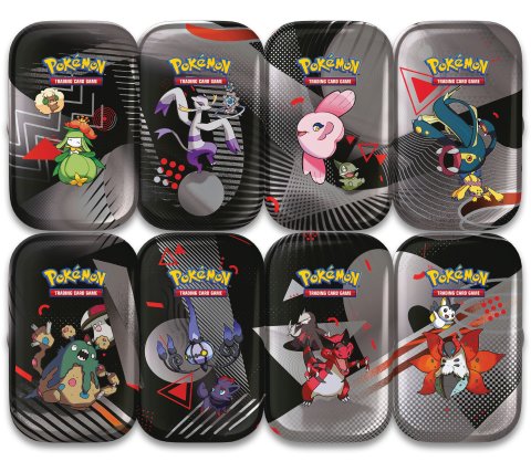 Pokemon Black Bolt White Flare Mini Tin Display englisch