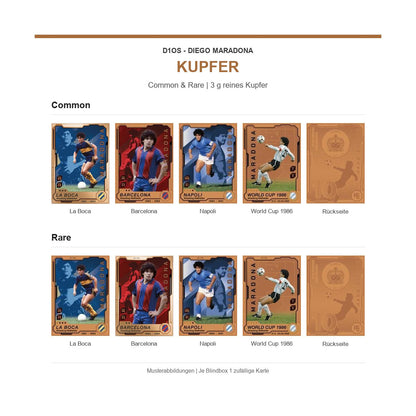 PCCards Maradona Edelmetall-Karte – mögliche Kartenvariante