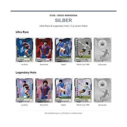 PCCards Maradona Edelmetall-Karte – mögliche Kartenvariante