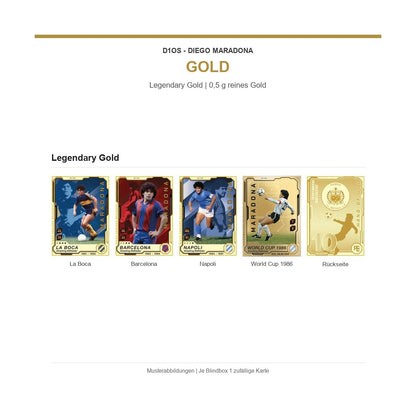 PCCards Maradona Edelmetall-Karte – mögliche Kartenvariante