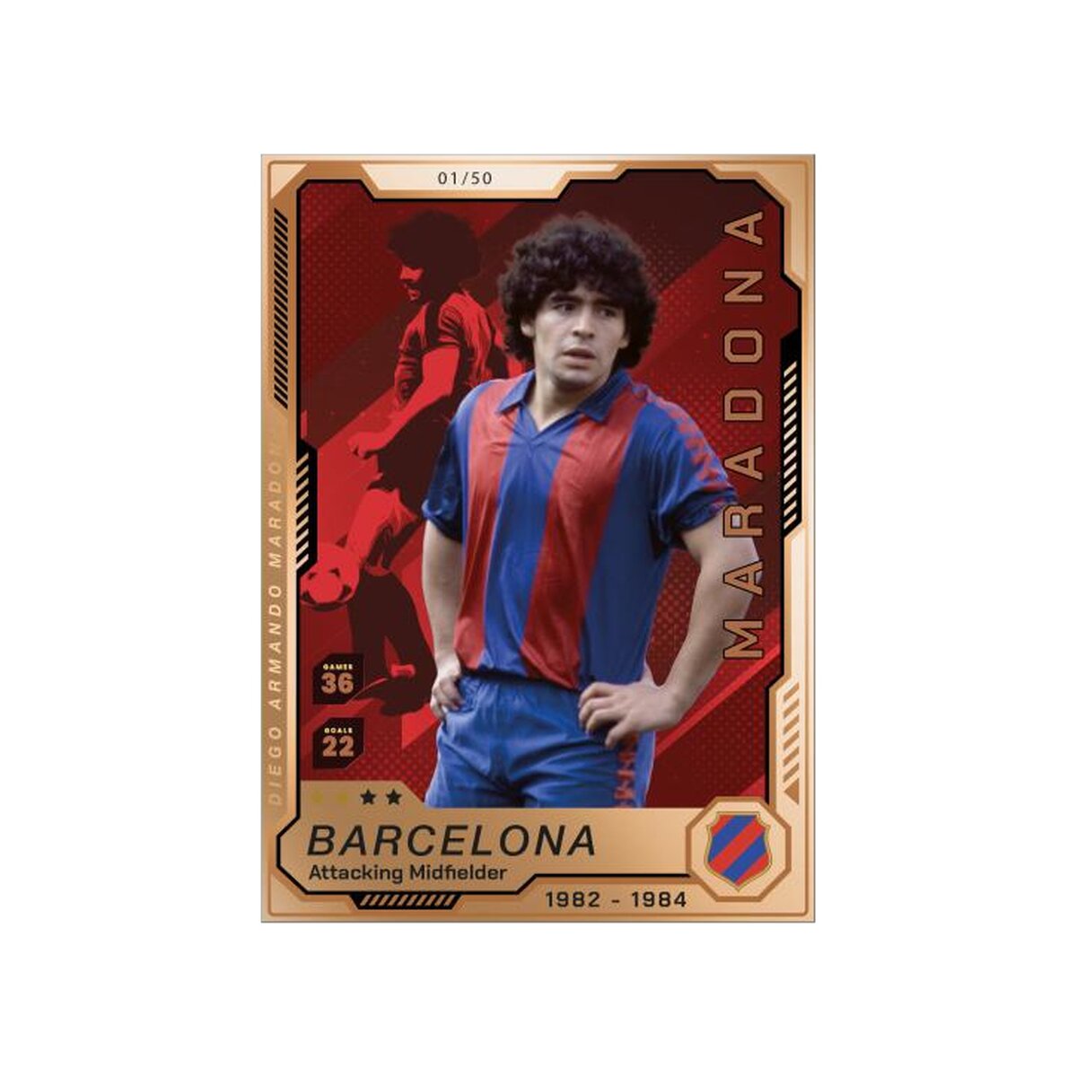 PCCards Maradona Edelmetall-Karte – mögliche Kartenvariante