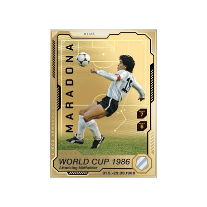 PCCards Maradona Edelmetall-Karte – mögliche Kartenvariante