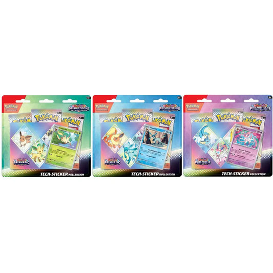 Pokemon Karmesin & Purpur Prismatische Entwicklungen Tech-Sticker Kollektion Deutsch TobisToys