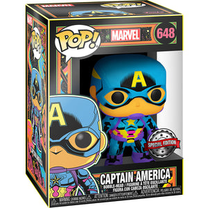 Funko Pop!  Marvel 684 Black Light Captain America