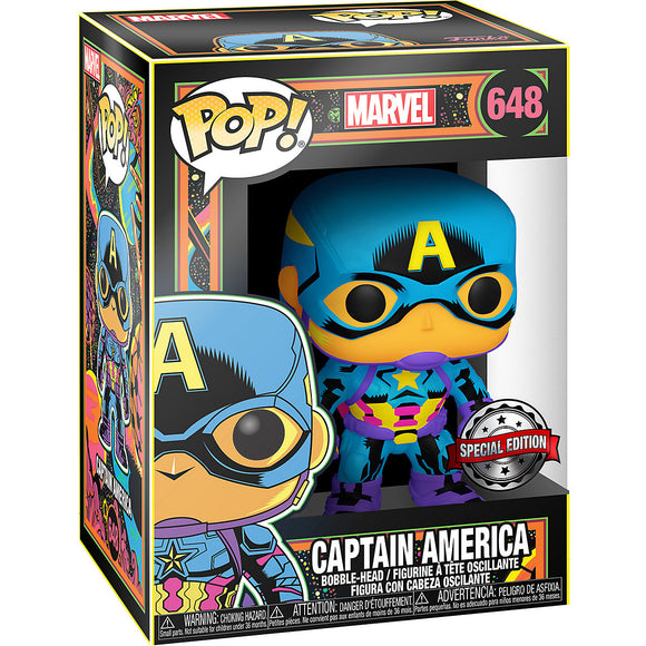 Funko Pop!  Marvel 684 Black Light Captain America