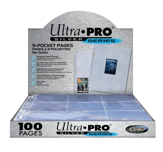 Ultra Pro 9-Pocket Seiten Silver Top-Load Edition Transparent 10er Pack TobisToys